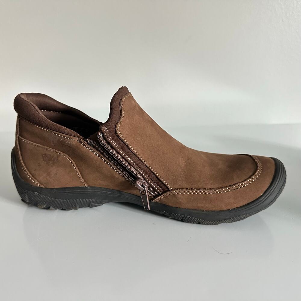 Clarks Fiana Bay Taupe Nubuck Leather Ankle Boots Women’s 7.5 M Gorpcore Utility - Picture 6 of 7